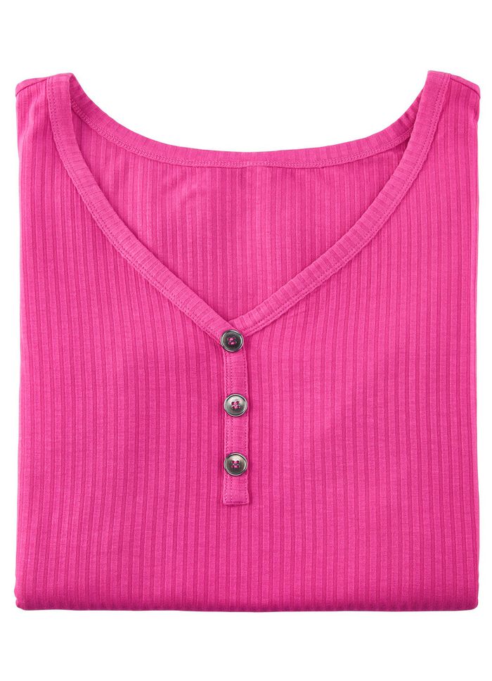 Laurina tanktop met decoratieve knoopsluiting ROZE