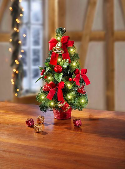 Verlichte dennenboom 