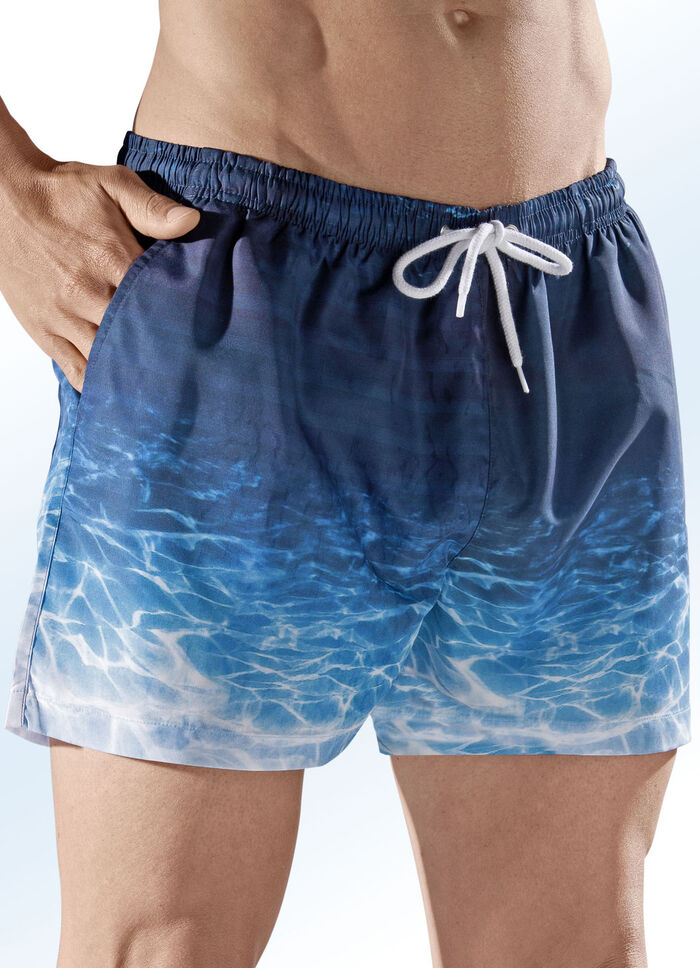 Zwemshort, achterzak met klittenbandsluiting, microvezel 