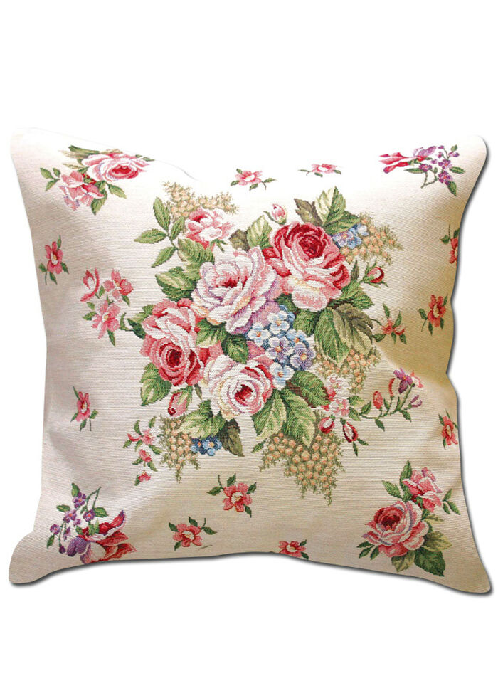 Kussenhoes met bloemmotief KLEURRIJK