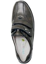 Waldläufer, comfortabele damespantoffels, breedte H, met uitneembaar voetbed OUDZILVER