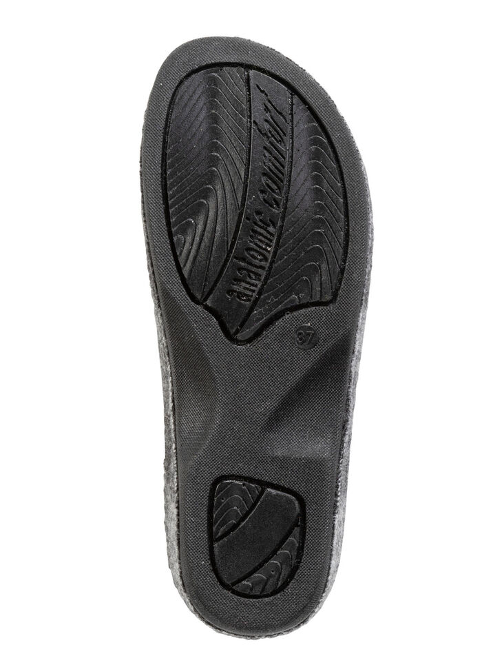 Laurina pantoffels gemaakt van geruit textielmateriaal GRIJS