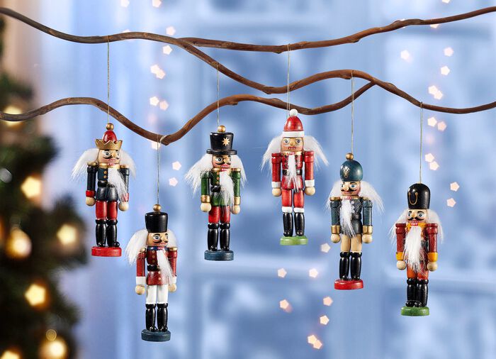 Houten boomhanger, set van 6 