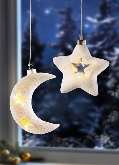 Verlichte glasdecoratie met mat decor 