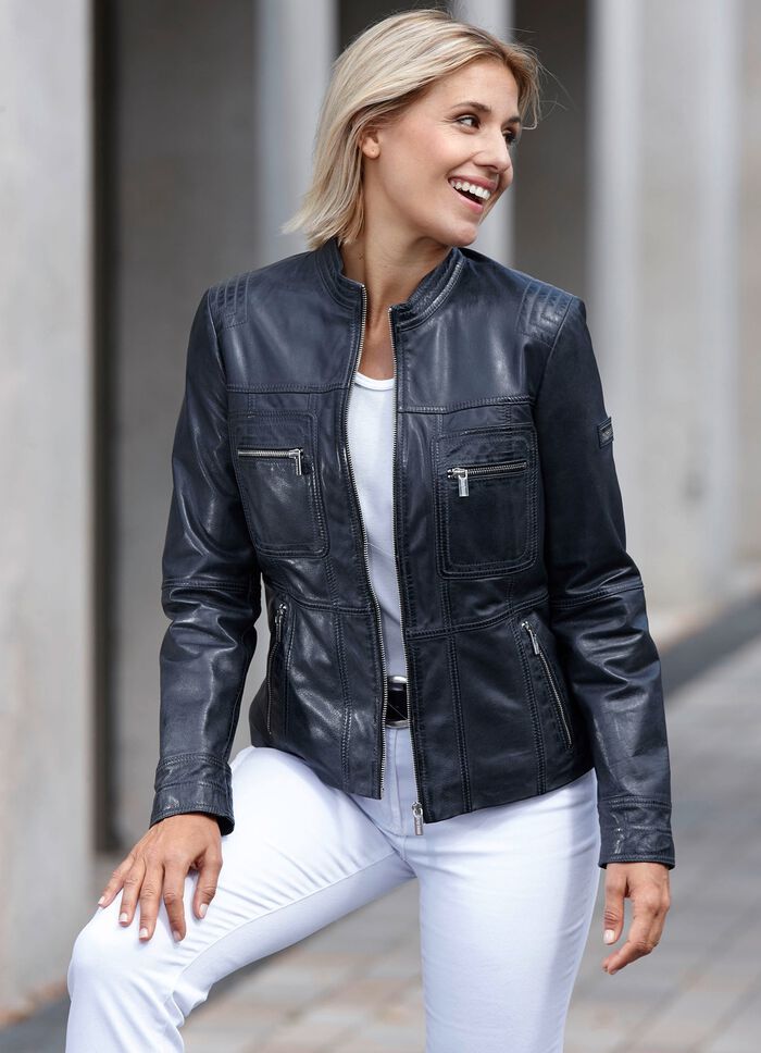 Kort leren jack van &ldquo;Caminari&rdquo; 