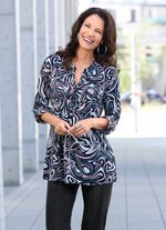 Overhemdtuniek met modieuze opstaande kraag 