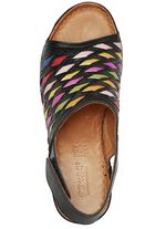 Gemini sandalen met verfijnde, kleurrijke gevlochten details ZWART