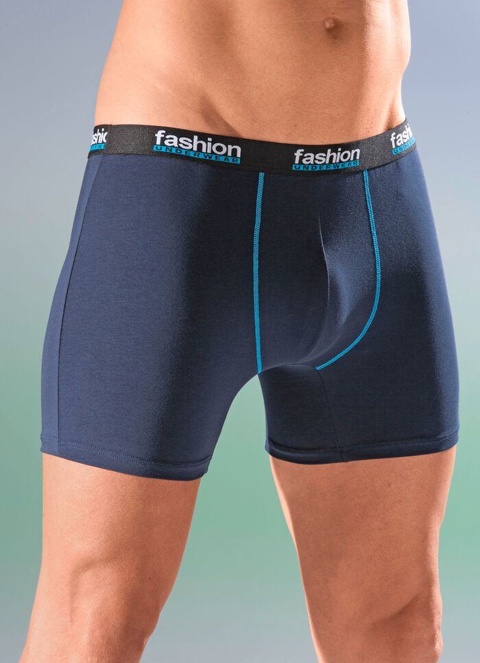 Set van vier broeken met elastische tailleband, effen 