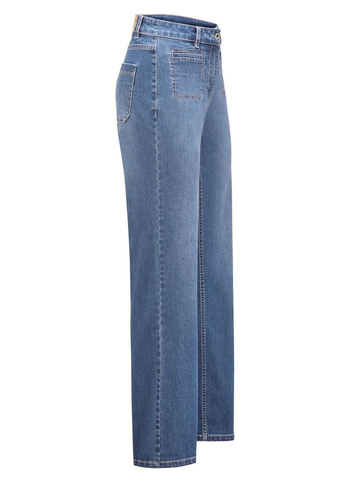 Jeans met modieuze voorzakken 