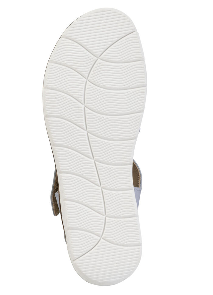 ELENA EDEN, modieuze damessandaal, breedte H, met uitneembaar voetbed BLAUW