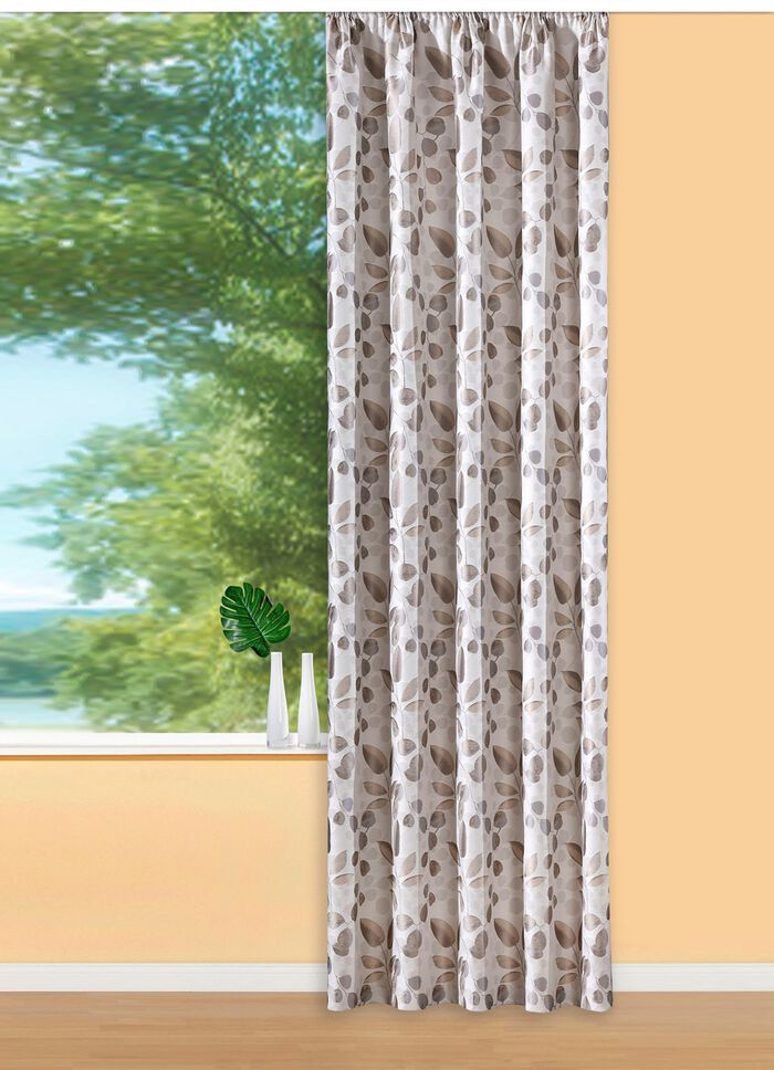 Hoogwaardig gordijn met universele railtape AARDE