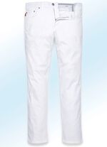 Broek "Francesco Botti" met elastische tailleband in 2 kleuren WIT