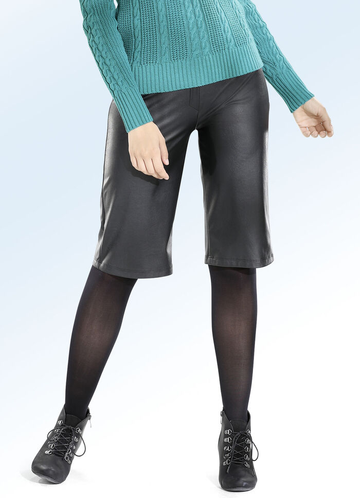 Bermuda van zacht imitatie-nappaleer 