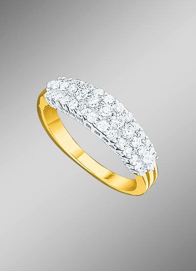 Beeldschone damesring met 41 briljanten 