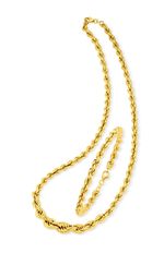 Klassieke koordkettingset van goud 