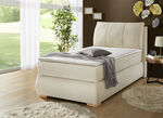 Boxspringbed met bedbox en topper CRÈME