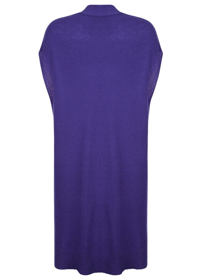 Lang gebreid kasjmier vest 