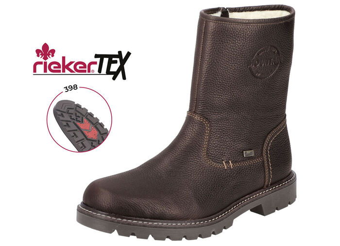 Rieker laarzen gemaakt van nappaleer DONKERBRUIN