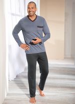 Pyjama met modal, V-hals en borstzak 