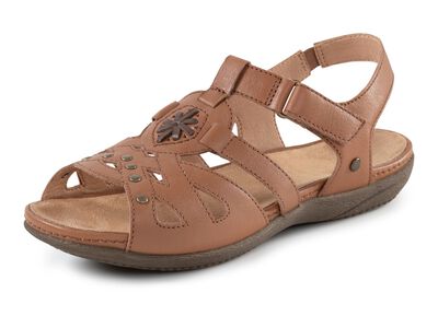 ELENA EDEN sandaal met decoratieve klinknagels en leren inzetstukken 