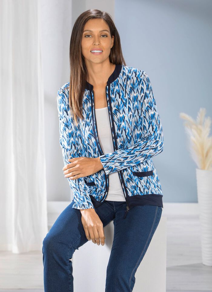 Overhemdjasje met contrastpaneel 