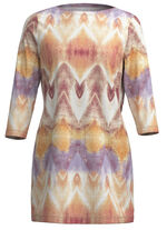 Gebreide tuniek in bedrukt fijn breisel 