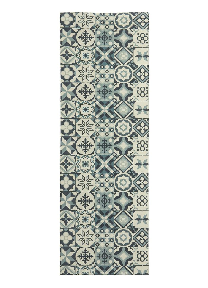 Duurzame keukenloper en vloerkleed in tegeldesign 