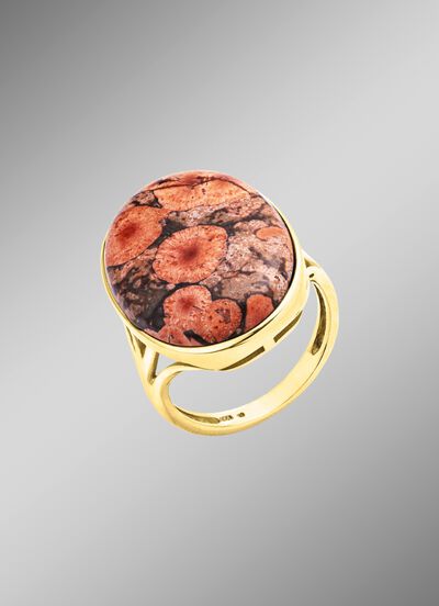 Bloeiende elegantie &ndash; damesring met bloemopaal 