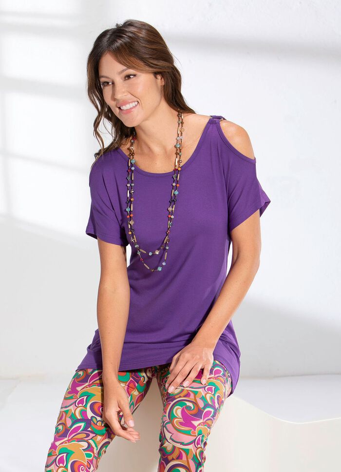 Slim gestyled shirt in 2 kleuren PAARS