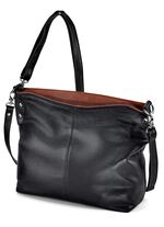 Laurina, tas, dames, met verstelbare schouderband ZWART-KASTANJE