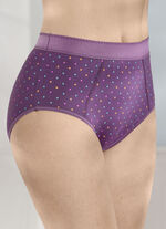 Vijfpack corrigerende slips met kleurrijk stippendessin 