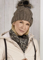 Sjaal met trendy roofdierbontdessin 