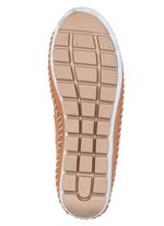 ELENA EDEN, zomerse damespantoffels, breedte G, met uitneembaar voetbed CAMEL