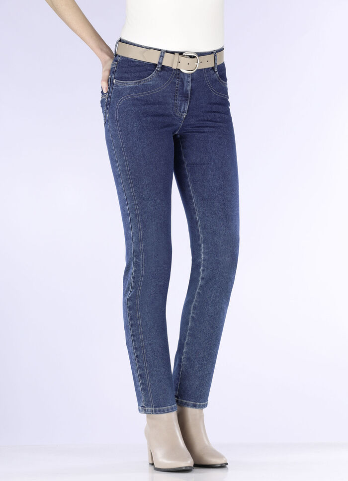 Power stretch jeans DONKERBLAUW