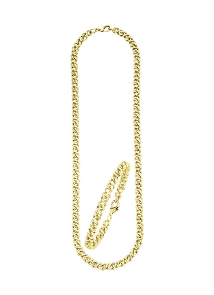Sieradenset met 2-delige achtvormige ketting 