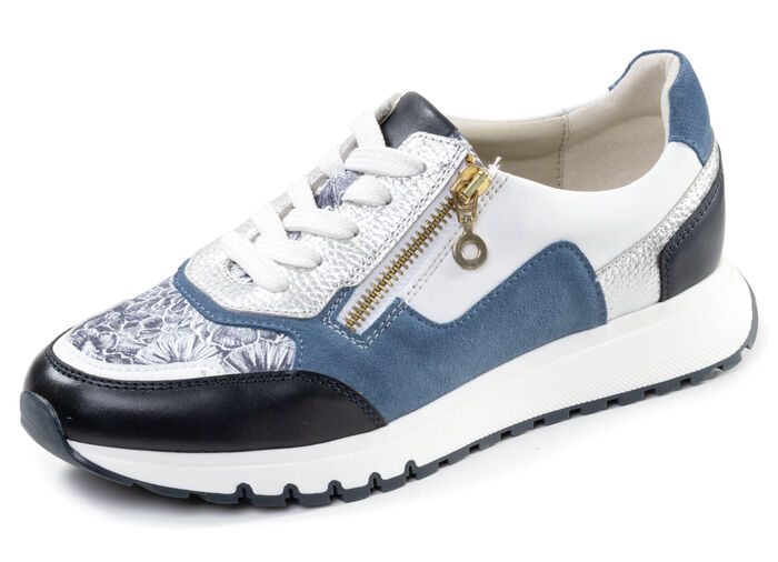 ELENA EDEN, chique damessneakers, breedte G, met uitneembaar voetbed JEANS-BUNT