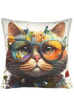Kussensloop met kattenmotief 