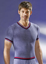 Set van 2 slipjacks, korte mouwen van fijne rib, thermisch ondergoed 