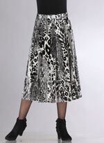 Paneelrok met briljant gekleurde inkjetprint 