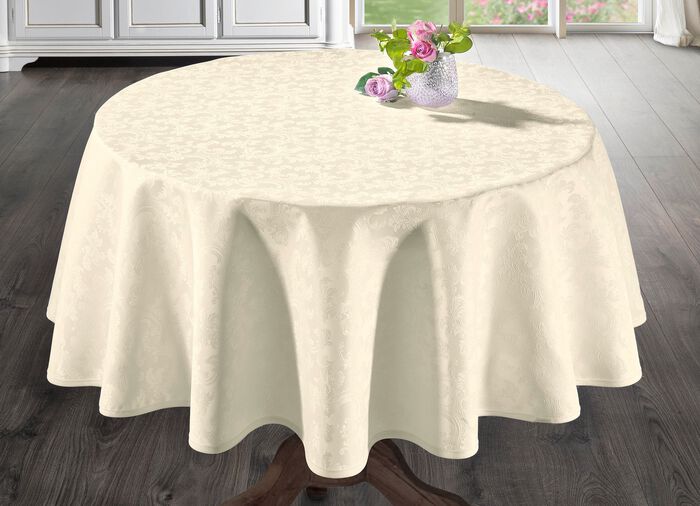 Strijkvrij tafelkleed met vlekwerende afwerking CHAMPAGNE