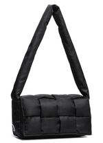 Collezione Alessandro tas gemaakt van delicaat glanzend textielmateriaal ZWART