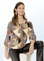 Tuniek met briljant gekleurde inkjetprint 