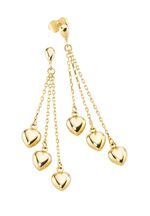 Lieve gouden hartvormige oorknopjes 