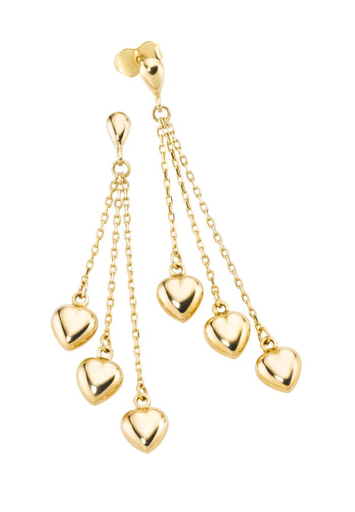 Lieve gouden hartvormige oorknopjes 