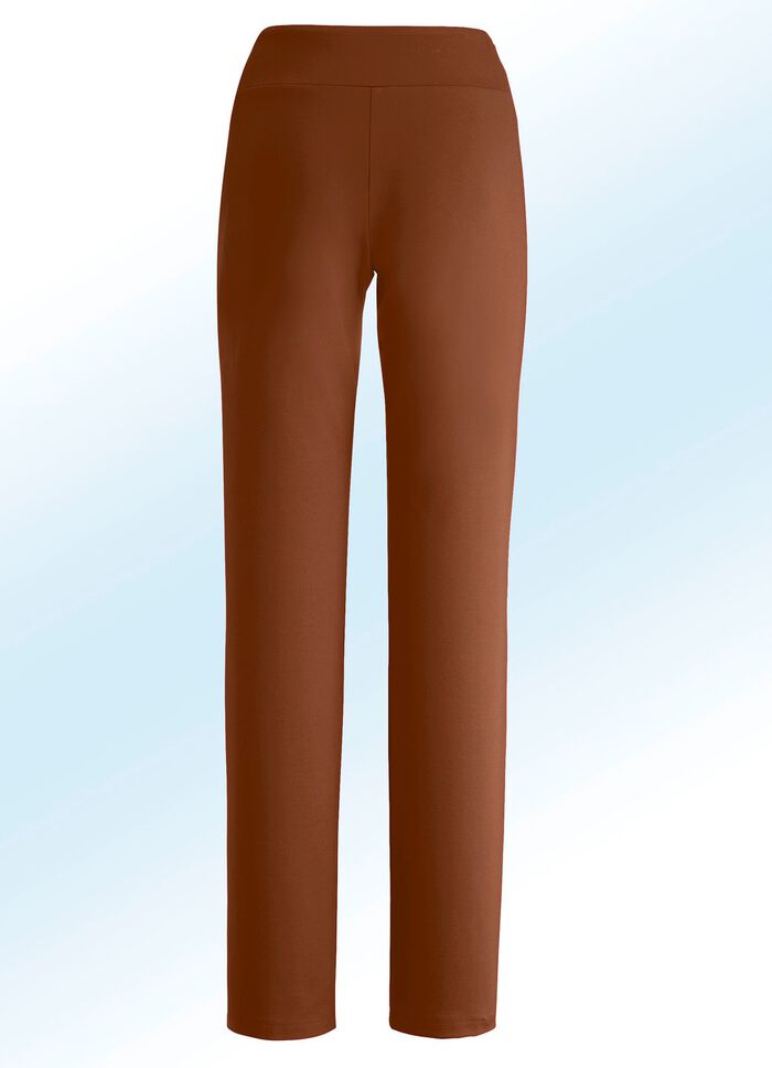 Jerseybroek met een hogere, elastische tailleband 