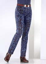 Jeans met trendy dierenbontdessin 