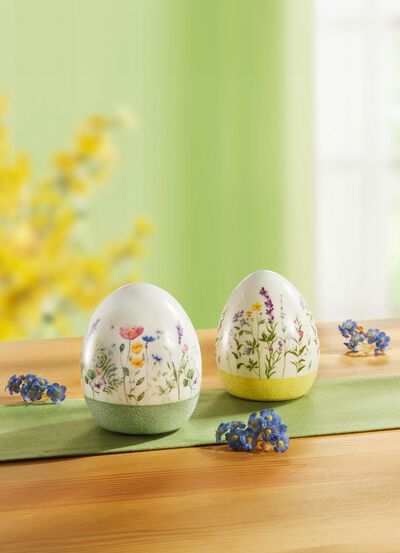 Paaseieren van hoogwaardig keramiek, set van 2 