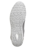 ELENA EDEN veterschoen met leren details ZWART-WIT-TAUPE