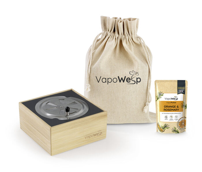 VapoWesp rookbox om wespen op afstand te houden 