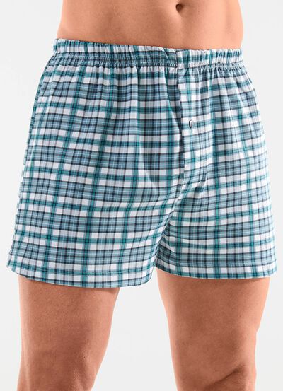 Vierpack boxershorts met knoopsluiting 